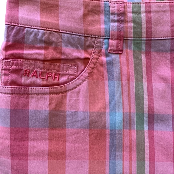 Pink Plaid Ralph Lauren Y2K Style Capri Pants Size 4 - Picture 7 of 12